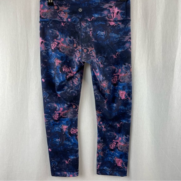 Lululemon Wunder Under Crop II Legging Moody Mirage Bark Berry Deep Navy 6 - Picture 5 of 9